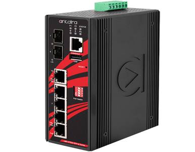Antaira LMP-0702G-SFP-bt-V2 - 7-Port Industrial Gigabit IEEE 802.3bt PoE++ Light Layer 3 Managed Ethernet Switch, with 4*10/100/ by ANTAIRA