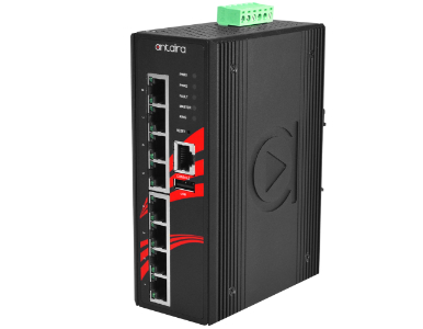 LMP-0800G-T - 8-Port Industrial PoE+ Light Layer 3 Managed Ethernet Switch, w/8*10/100/1000Tx Gigabit Ports, EOT -40~75C by ANTAIRA