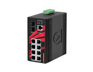 Antaira LMP-1002G-10G-SFP - 10-Port Industrial PoE+ Light Layer 3 Gigabit Managed Ethernet Switch, with 8*10/100/1000Tx (30W/Por by ANTAIRA