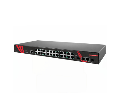 LMP-2602G-SFP - 26-Port Industrial PoE+ Gigabit Managed Ethernet Switch, w/24*10/100/1000Tx RJ45 (30W/Port) and 2*Gigabit Combo by ANTAIRA
