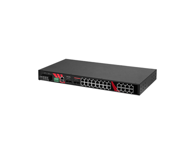 Antaira LMP-2804G-4XS-24-T - 28-Port Industrial Managed Gigabit Ethernet PoE+ Switch, with 24*10/100/1000T (30W/Port) + 4*1G/2.5 by ANTAIRA