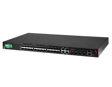LMX-3228G-10G-SFP-DC - 32-Port Industrial Gigabit Managed Ethernet Switch, with 4*10/100/1000 RJ45 Ports, 24*100/1000 SFP Slots, by ANTAIRA