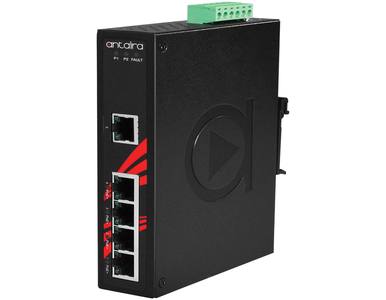 Antaira LNP-0500G-T - 5-Port Industrial Gigabit PoE+ Unmanaged Ethernet Switch, w/4*10/100/1000Tx (30W/Port) + 1*10/100/1000Tx w by ANTAIRA