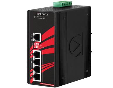 Antaira LNP-0500G-bt-24-T - 5-Port Industrial Gigabit IEEE 802.3bt PoE++ Unmanaged Ethernet Switch, w/4*10/100/1000Tx (90W/Port) by ANTAIRA