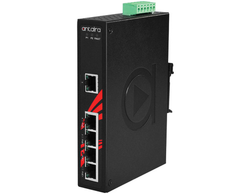 LNP-0500G - 5-Port Industrial Gigabit PoE+ Unmanaged Ethernet Switch, w/4*10/100/1000Tx (30W/Port) + 1*10/100/1000Tx by ANTAIRA