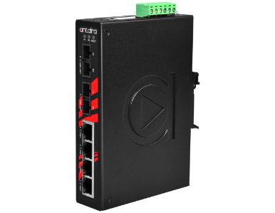 Antaira LNP-0602-S3 - 6-Port Industrial PoE+ Unmanaged Ethernet Switch, w/4*10/100Tx (30W/Port), 2*100Fx Single-mode 30Km by ANTAIRA