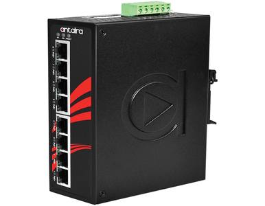 LNP-0800-24 - 8-Port Industrial PoE+ Unmanaged Ethernet Switch, w/8*10/100Tx (30W/Port), 12VDC-36VDC by ANTAIRA