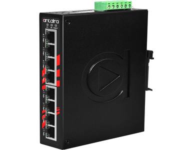 Antaira LNP-0800-T - 8-Port Industrial PoE+ Unmanaged Ethernet Switch, w/8*10/100Tx (30W/Port); EOT: -40~75C by ANTAIRA