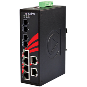 Antaira LNP-0802-S3-24-T - 8-Port Industrial PoE+ Unmanaged Ethernet Switch, w/6*10/100Tx (30W/Port) + 2*100Fx Single-mode 30Km, by ANTAIRA