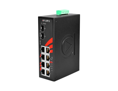 LNP-0802C-SFP - 8-Port Industrial PoE+ Unmanaged Ethernet Switch, w/6*10/100Tx (30W/Port) + 2*Gigabit Combo Ports (2*10/100/100 by ANTAIRA