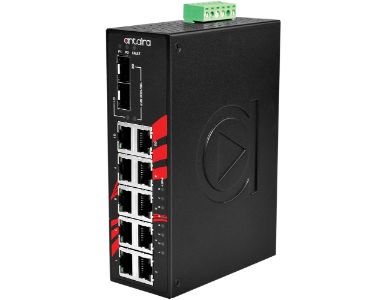 LNP-1002C-SFP-24 - 10-Port Industrial PoE+ Gigabit Unmanaged Ethernet Switch, w/8*10/100Tx + 2*Gigabit Combo (2*10/100/1000 RJ45 by ANTAIRA