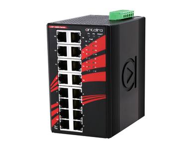 LNP-1600G-T - 16-Port Industrial PoE+ Unmanaged Ethernet Switch, w/16*10/100/1000Tx (30W/Port); EOT: -40~75C by ANTAIRA