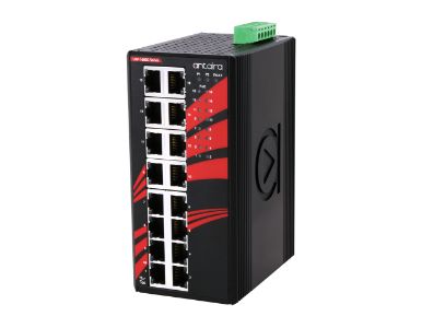 Antaira LNP-1600G - 16-Port Industrial PoE+ Unmanaged Ethernet Switch, w/16*10/100/1000Tx (30W/Port) by ANTAIRA