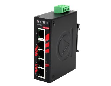 Antaira LNP-C501G-SFP-bt - 5-Port Industrial Compact Gigabit IEEE 802.3bt PoE++ Unmanaged Ethernet Switch, 4*10/100/1000TX (90W/ by ANTAIRA