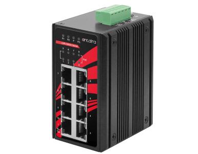 Antaira LNP-C800G-T - 8-Port Industrial Compact PoE+ Gigabit Unmanaged Ethernet Switch, w/8*10/100/1000Tx; EOT: -40~75C by ANTAIRA