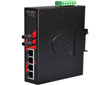 LNX-0501-ST-S3-T - 5-Port Industrial Unmanaged Ethernet Switch, w/4*10/100Tx + 1*100Fx (ST) Single-mode 30Km; EOT: -40 to 75C by ANTAIRA