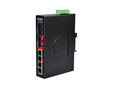 LNX-0602-M-T - 6-Port Industrial Unmanaged Ethernet Switch, w/2*100Fx (SC) Mulit-mode 2Km, EOT (-40C - 75C) by ANTAIRA