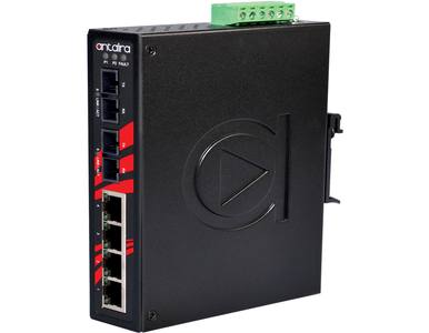 LNX-0602-S3-T - 6-Port Industrial Unmanaged Ethernet Switch, w/2*100Fx (SC) Single-mode 30Km, EOT (-40C - 75C) by ANTAIRA