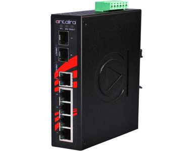 LNX-0702C-SFP-T - 7-Port Industrial Unmanaged Ethernet Switch, with 5*10/100Tx and 2*100/1000 SFP Slots; EOT: -40C to 75C by ANTAIRA