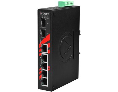 LNX-0702G-SFP-T - 7-Port Industrial Gigabit Unmanaged Ethernet Switch, with 5*10/100/1000Tx and 2*100/1000 SFP Slots; EOT: -40C by ANTAIRA