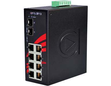 LNX-0802C-SFP-T - 8-Port Industrial Unmanaged Ethernet Switch, w/6*10/100Tx + 2*Gigabit Combo Ports (2*10/100/100 RJ45, 2*100/10 by ANTAIRA