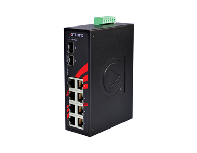 LNX-0802C-SFP - 8-Port Industrial Unmanaged Ethernet Switch, w/6*10/100Tx + 2*Gigabit Combo Ports (2*10/100/100 RJ45, 2*100/1000 by ANTAIRA