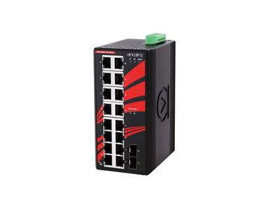 LNX-1802G-SFP - 18-Port Industrial Gigabit Unmanaged Ethernet Switch, w/16*10/100/1000Tx + 2*100/1000 SFP Slots by ANTAIRA