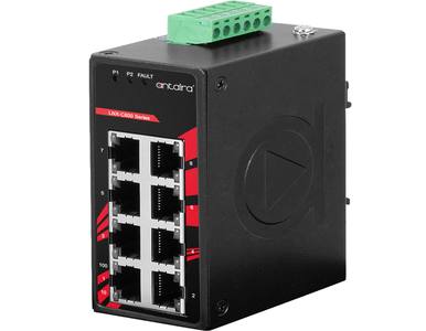 LNX-C800-T - 8-Port Industrial Compact Unmanaged Ethernet Switch, w/8*10/100Tx; EOT: -40C to 75C by ANTAIRA