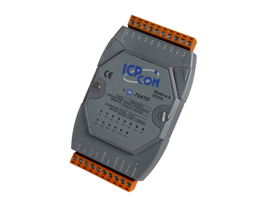 M-7041D - 14 Channel Isolated Digital Input Counter Data Acquisition Module, communicable over Modbus RTU and RS-485 with Displa by ICP DAS