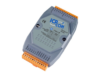 M-7051D - 16 Channel Isolated Digital Input (Counter) Data Acquisition Module, communicable over Modbus RTU and RS-485. M-7051D by ICP DAS