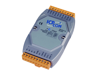 M-7060 - 4 Channel Relay Output & 4 Channel Isolated Digital Input Data Acquisition Module communicable over Modbus RTU and RS-4 by ICP DAS