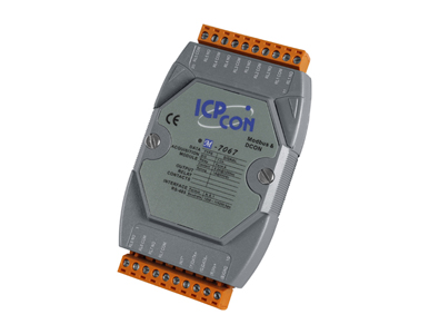 ICP DAS M-7067 - 7 Channel Form A Relay Output Digital Input, Data Acquisition Module communicable over Modbus RTU and RS-485 by ICP DAS