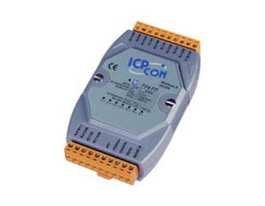 M-7067D - 7 Channel Form A Relay Output Data Acquisition Module with Modbus Protocol with LED Display communicable over Modbus R by ICP DAS