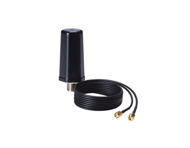 Moxa MAT-WDB-DA-RM-2-0203-1m - MIMO 2x2, 2.4/5 GHz, dual-band desktop antenna, 2/3 dBi, RP-SMA-type (male), 1m cable by MOXA