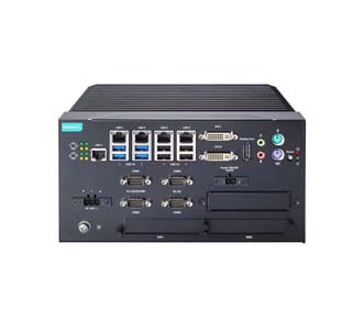 MC-7410-C1-DC - x86 computer with Celeron G3902E CPU, 5x LAN, 9x USB, 4x Serial, 2x SSD, DC power by MOXA