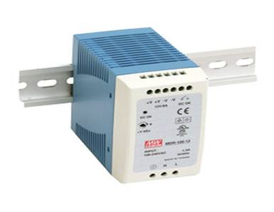 MDR-100-48 - 100 Watt Series / 48 VDC / 2.0 Amps Industrial Slim Single Output DIN Rail Power Supply by ANTAIRA