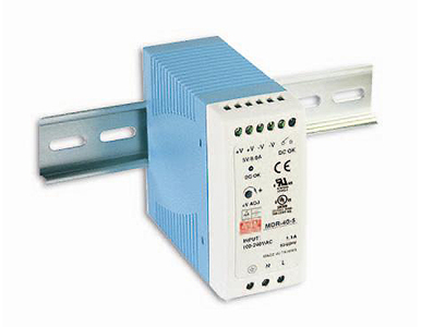 MDR-40-24 - 40 Watt Series / 24 VDC / 1.70 Amps Industrial Slim Single Output DIN Rail Power Supply by ANTAIRA