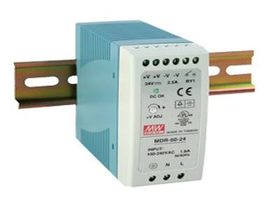 Antaira MDR-60-48 - 60 Watt Series / 48 VDC / 1.25 Amps Industrial Slim Single Output DIN Rail Power Supply by ANTAIRA