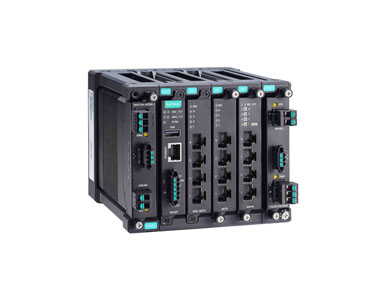 Moxa MDS-G4012-L3 - Layer 3 full Gigabit modular managed Ethernet switch with 4 fixed Gigabit ports, 2 slots for optional 4-port by MOXA