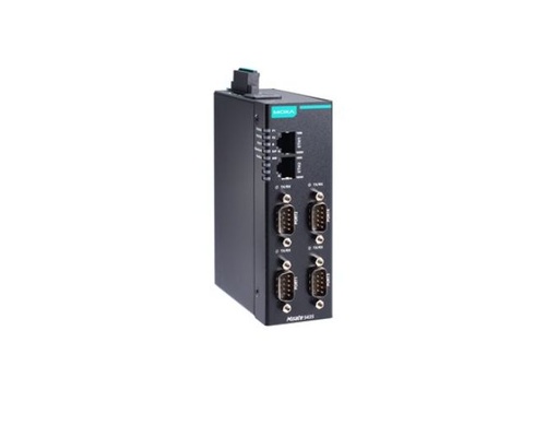 MGate 5435-T - 4-port Modbus RTU-ASCII-TCP-to-EtherNet-IP gateways, -40 to 75C operating temperature by MOXA