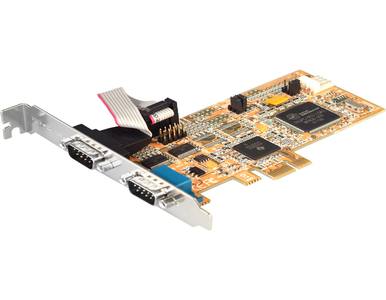 Antaira MSC-202A-V2 - 2-Port RS-232 PCI Express Card, Support Power Over Pin-9 by ANTAIRA