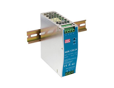 Mean Well NDR-120-24 - AC-DC Single output Industrial DIN rail power supply; Output 24Vdc at 5A; metal case by MEANWELL
