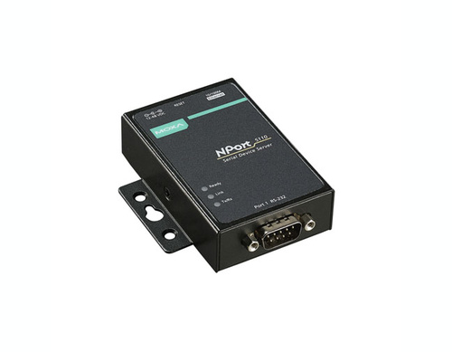 MOXA NPort 5110 - 1 Port Serial Device Server, 10/100M, RS-232, DB9 male, 15KV ESD, 12-48VDC, Serial to Ethernet Converter by MOXA