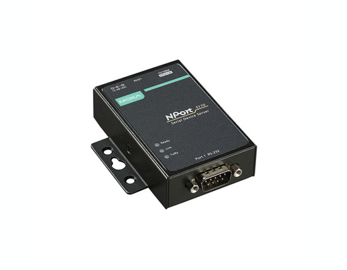 Moxa MOXA NPort 5110 - 1 Port Serial Device Server, 10/100M, RS-232, DB9 male, 15KV ESD, 12-48VDC, Serial to Ethernet Converter by MOXA