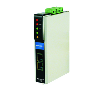 Moxa NPort IA-5150 - 1-port RS-232/422/485 serial device server, 10/100MBaseT(X) (RJ45) by MOXA