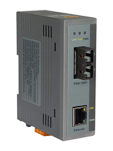 NS-200FCS - 1 Port Fiber Optic, 1 Port 10/100M RJ 45 Connector, Single Mode, SC connector, Plastic Case by ICP DAS