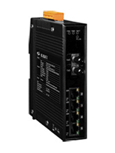 NS-205AFT-T - Multi Mode, ST Connector,  4 port 10/100 Mbps Ethernet with 1 Fiber port by ICP DAS