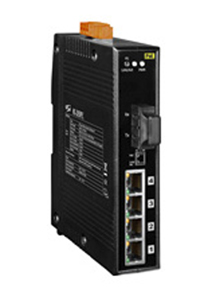 NS-205PFCS-24V - Single Mode 30 KM, SC Connector, 4 port Industrial Ethernet Switch by ICP DAS