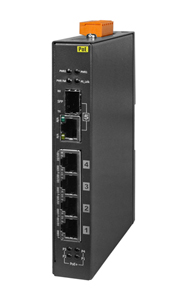 NSM-205GP - Unmanaged Ethernet Switch with 4 Ethernet Port 10/100/1000 Mb with POE, 1 Ethernet/Fiber Port by ICP DAS