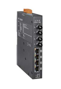 NSM-206AFT-T - Multi-mode, ST Connector, 4 port 10/100 Mbps PoE with 2 Fiber ports Switch by ICP DAS